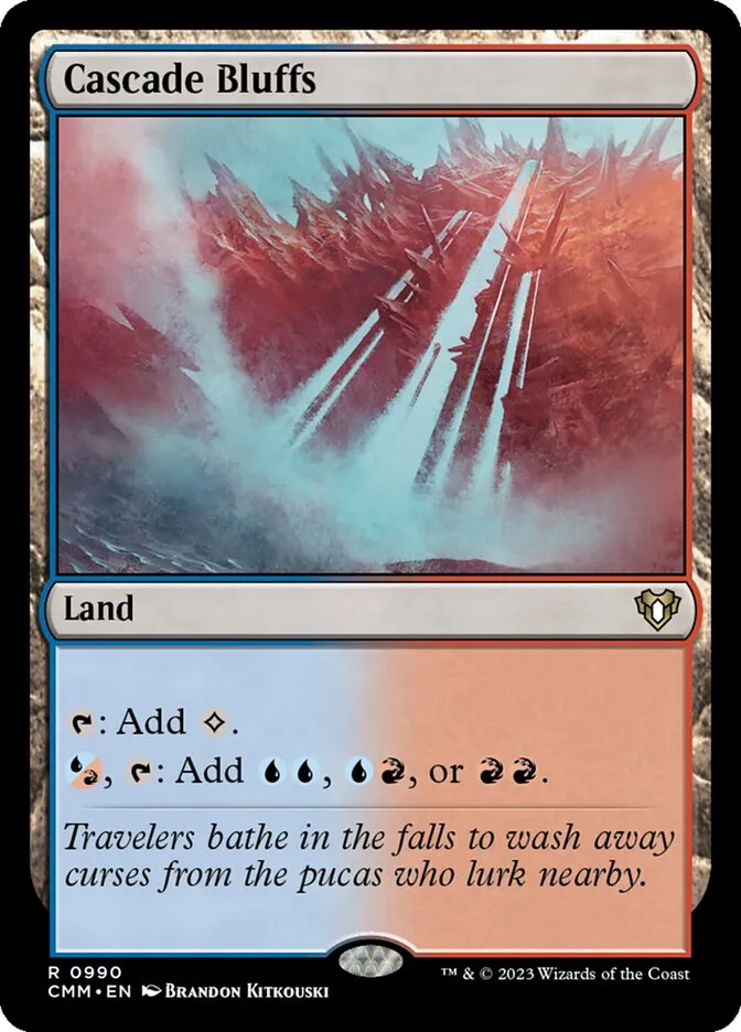 2023 Commander Masters Cascade Bluffs rare #990 rare card image