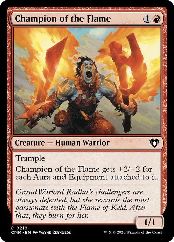 2023 Commander Masters Champion of the Flame #210 common card image