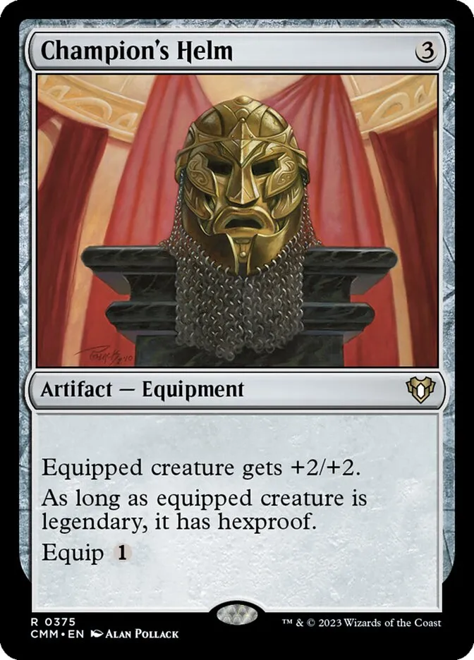 2023 Commander Masters Champion's Helm #375 rare card image
