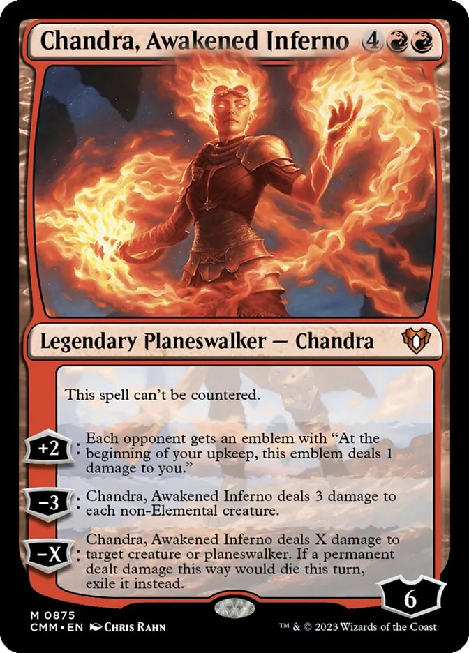 2023 Commander Masters Chandra, Awakened Inferno #875 mythic card image