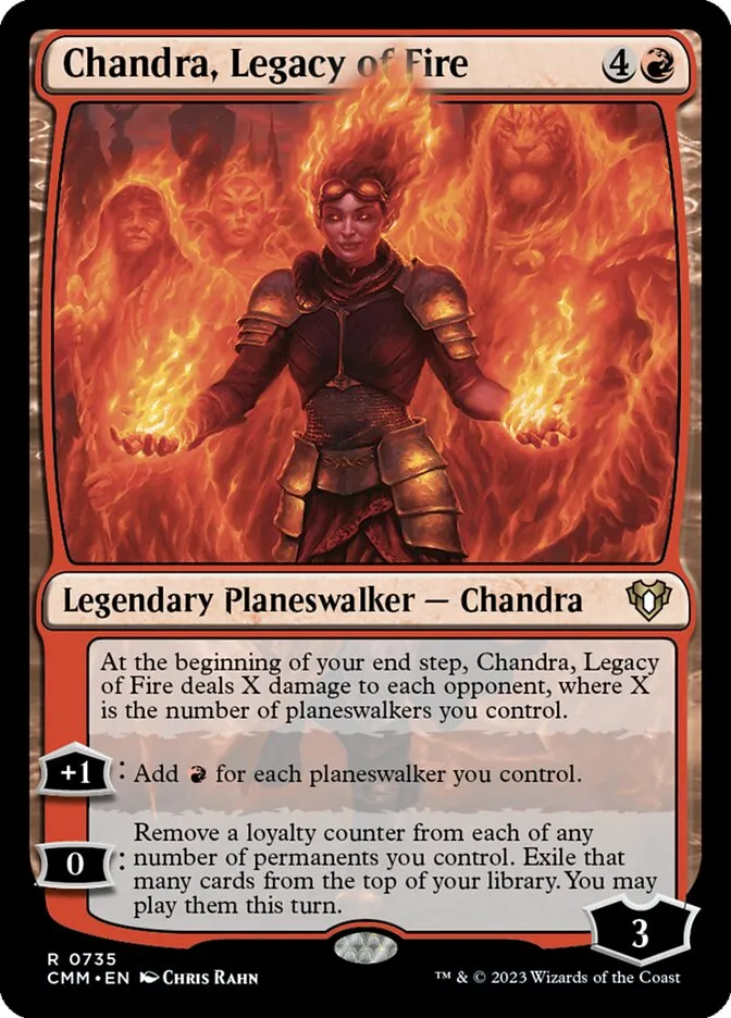 2023 Commander Masters Chandra, Legacy of Fire #735 rare card image