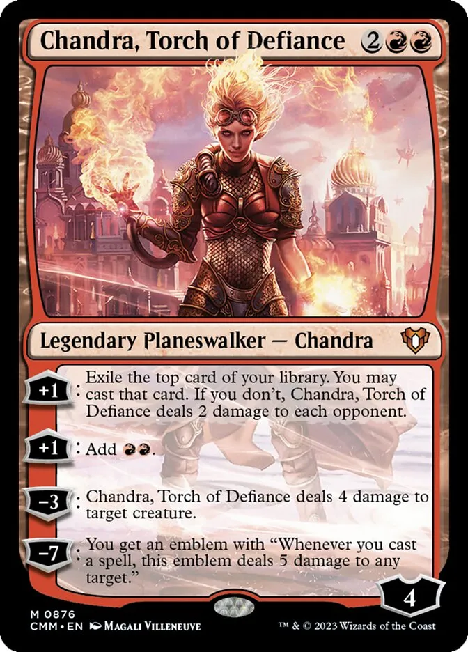 2023 Commander Masters Chandra, Torch of Defiance #876 mythic card image