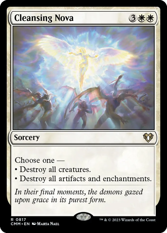 2023 Commander Masters Cleansing Nova rare #817 rare card image