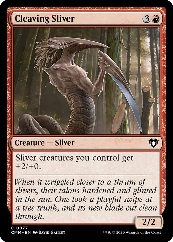 2023 Commander Masters Cleaving Sliver common #877 common card image
