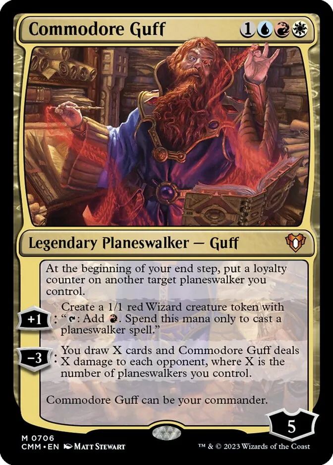 2023 Commander Masters Commodore Guff mythic #706 mythic card image