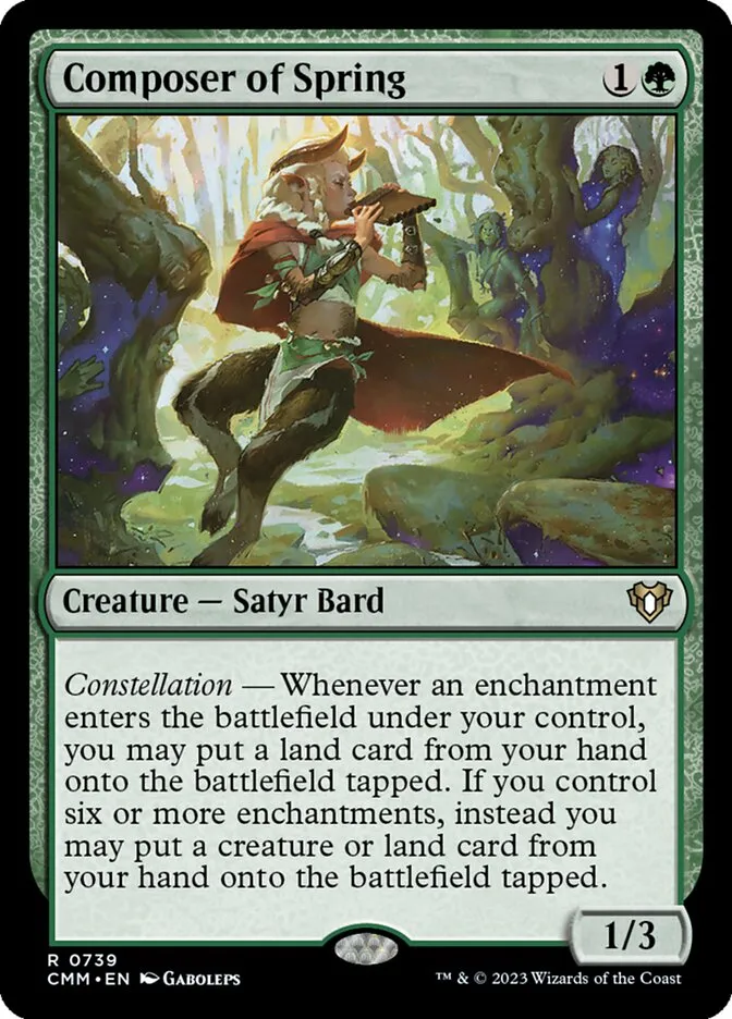 2023 Commander Masters Composer of Spring #739 rare card image