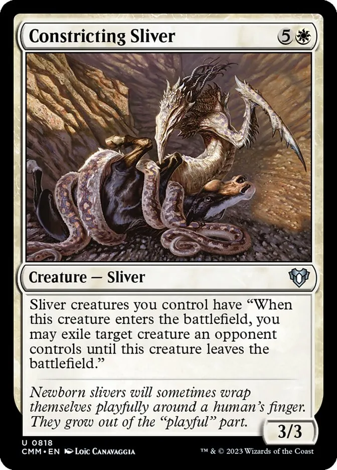 2023 Commander Masters Constricting Sliver uncommon #818 uncommon card image