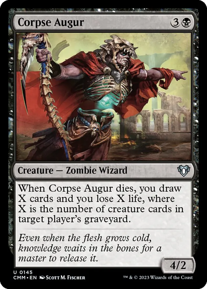 2023 Commander Masters Corpse Augur uncommon #145 uncommon card image