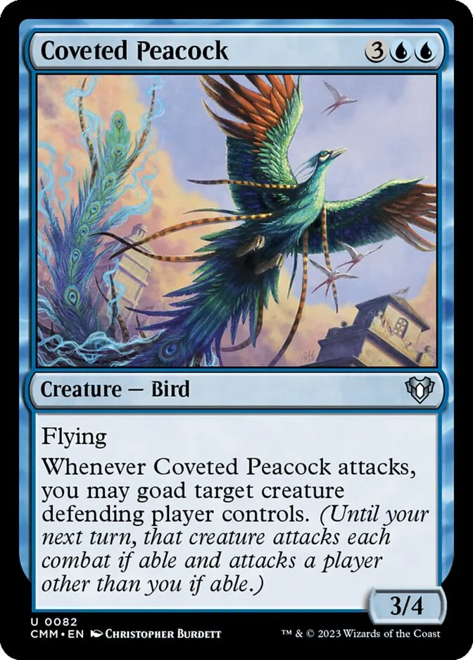 2023 Commander Masters Coveted Peacock #82 uncommon card image