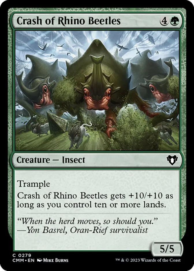 2023 Commander Masters Crash of Rhino Beetles #279 common card image