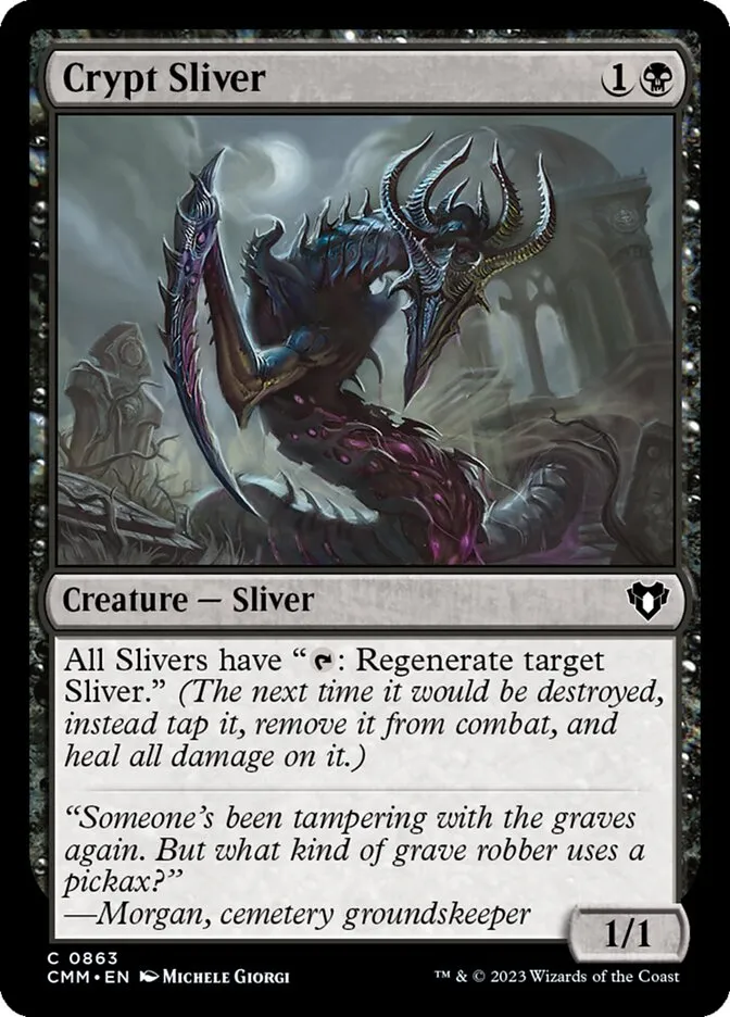 2023 Commander Masters Crypt Sliver common #863 common card image