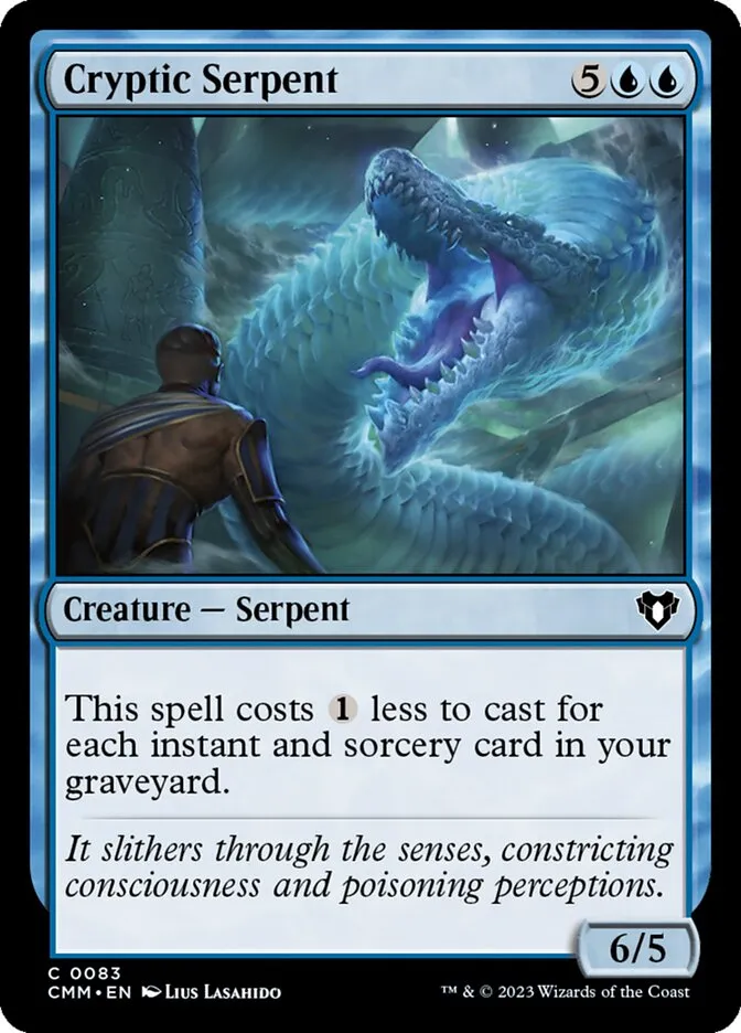 2023 Commander Masters Cryptic Serpent common #83 common card image
