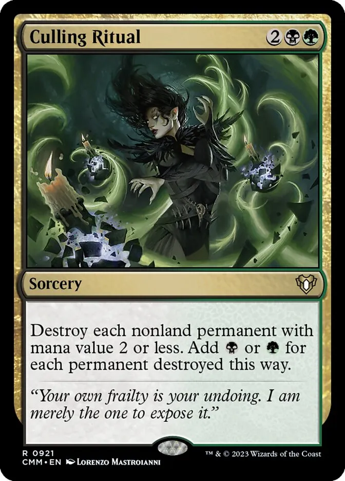 2023 Commander Masters Culling Ritual #921 rare card image