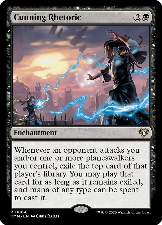 2023 Commander Masters Cunning Rhetoric #864 rare card image