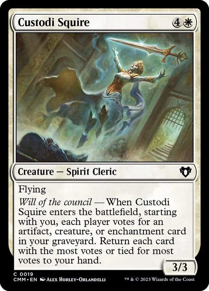 2023 Commander Masters Custodi Squire common #19 common card image