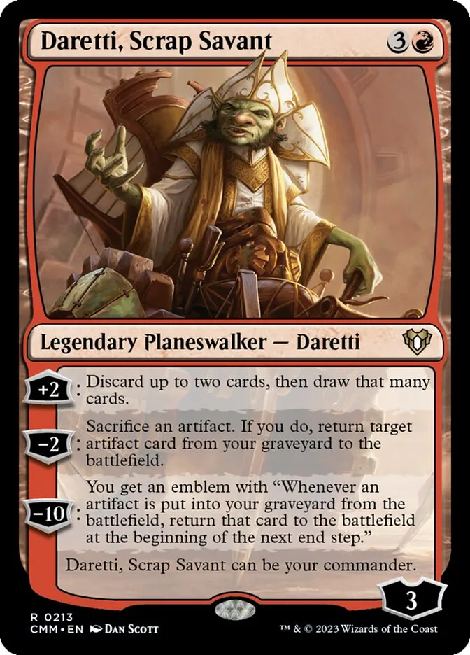 2023 Commander Masters Daretti, Scrap Savant #213 rare card image