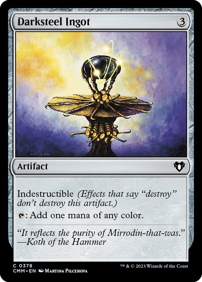 2023 Commander Masters Darksteel Ingot common #378 common card image