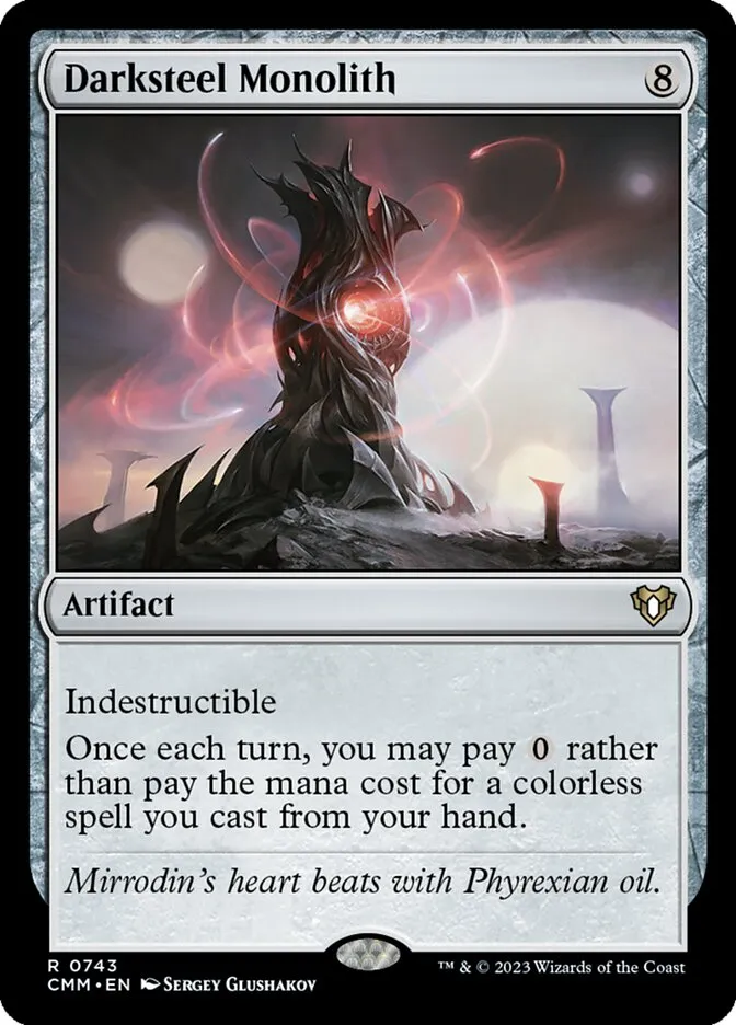 2023 Commander Masters Darksteel Monolith #743 rare card image