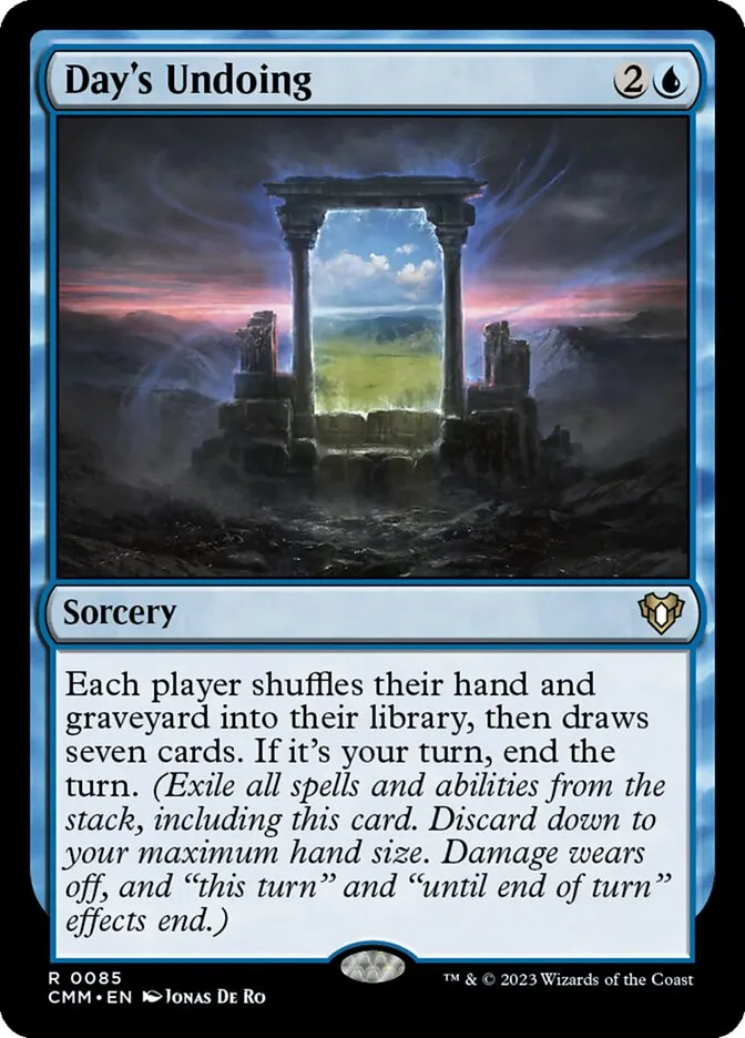 2023 Commander Masters Day's Undoing rare #85 rare card image