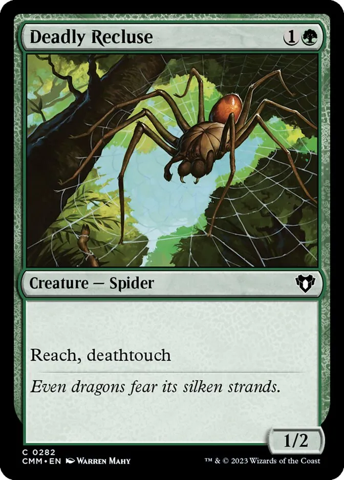 2023 Commander Masters Deadly Recluse common #282 common card image