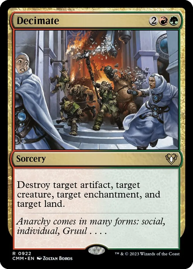 2023 Commander Masters Decimate rare #922 rare card image