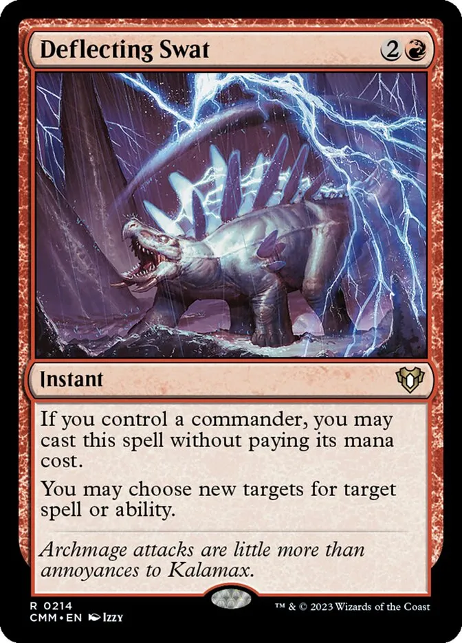 2023 Commander Masters Deflecting Swat #214 rare card image