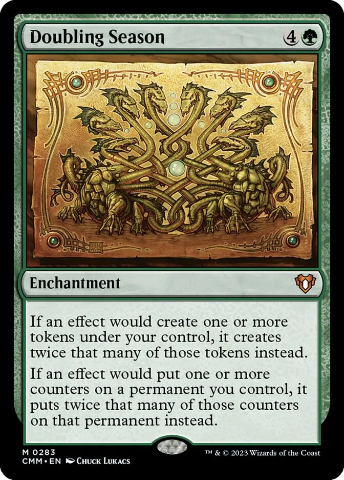 2023 Commander Masters Doubling Season #283 mythic card image