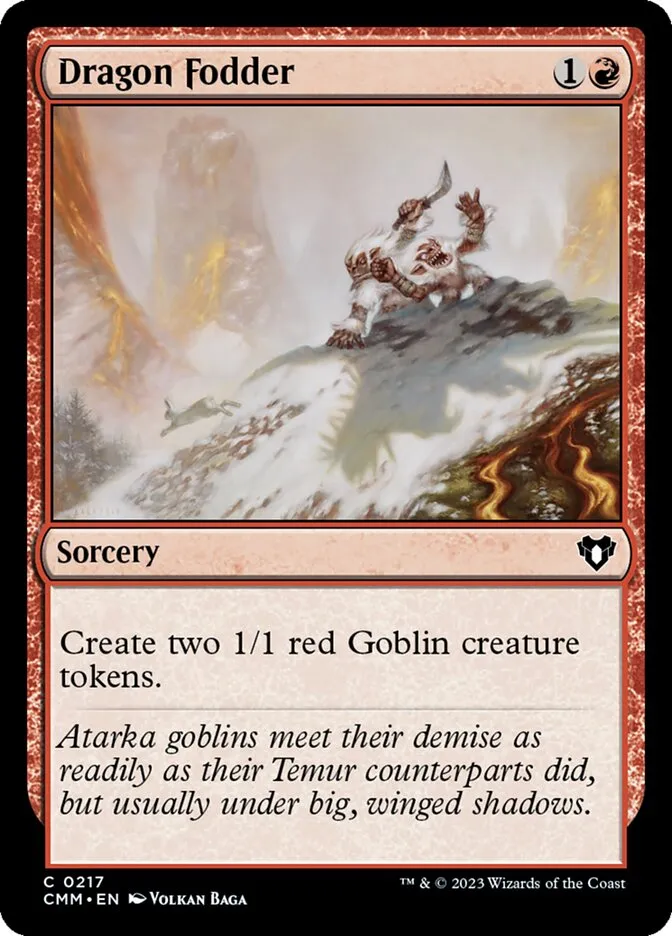 2023 Commander Masters Dragon Fodder common #217 common card image