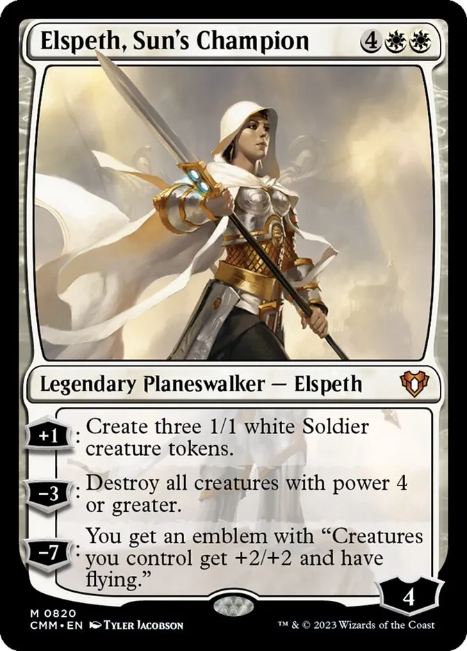 2023 Commander Masters Elspeth, Sun's Champion #820 mythic card image