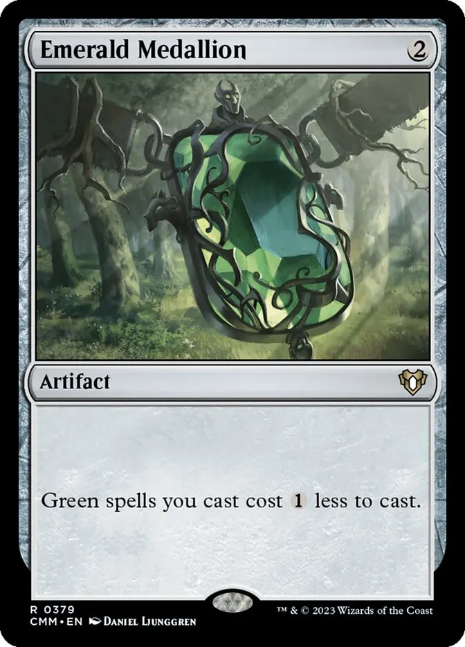 2023 Commander Masters Emerald Medallion #379 rare card image