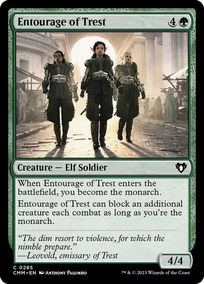 2023 Commander Masters Entourage of Trest #285 common card image