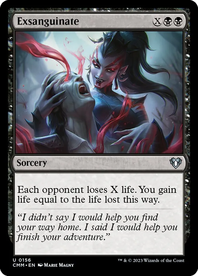 2023 Commander Masters Exsanguinate uncommon #156 uncommon card image