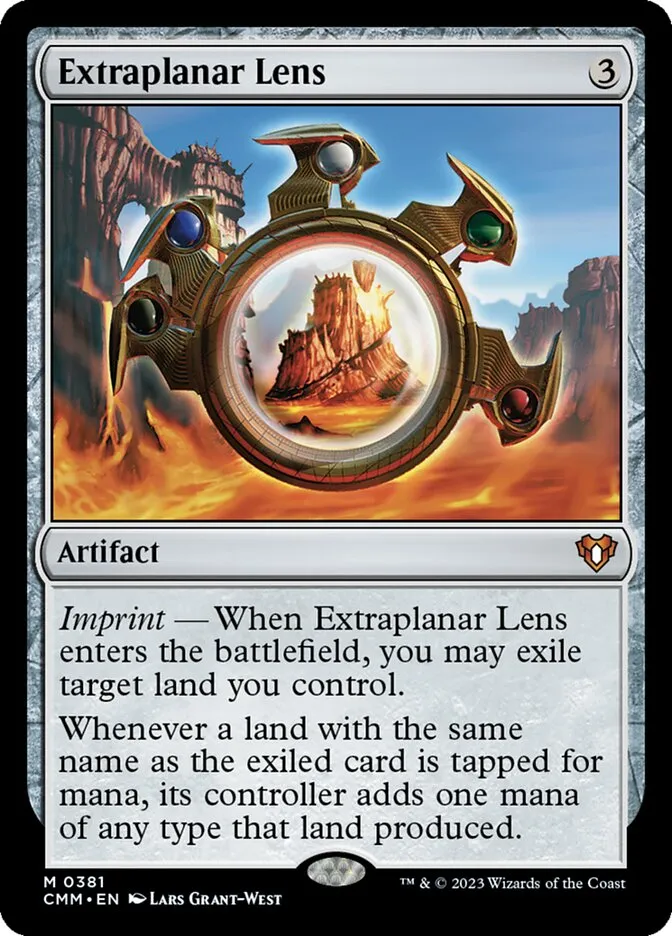 2023 Commander Masters Extraplanar Lens #381 mythic card image