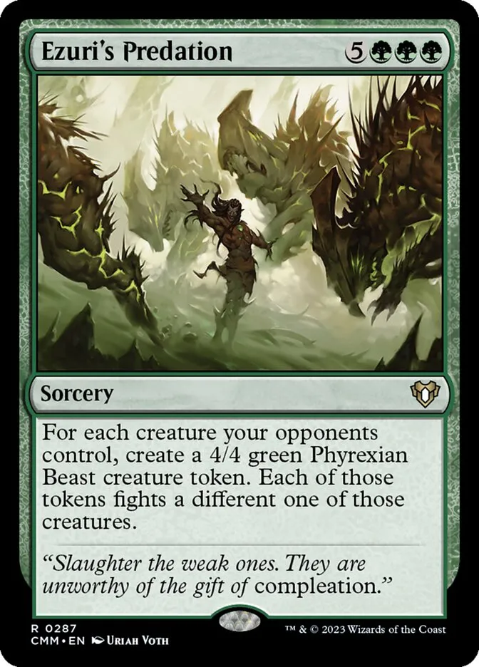2023 Commander Masters Ezuri's Predation #287 rare card image
