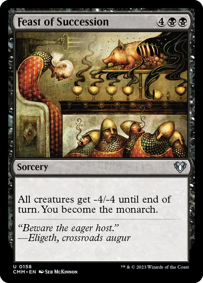 2023 Commander Masters Feast of Succession #158 uncommon card image
