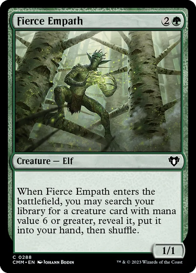 2023 Commander Masters Fierce Empath common #288 common card image