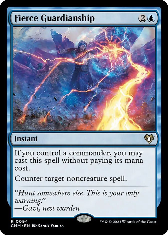 2023 Commander Masters Fierce Guardianship #94 rare card image