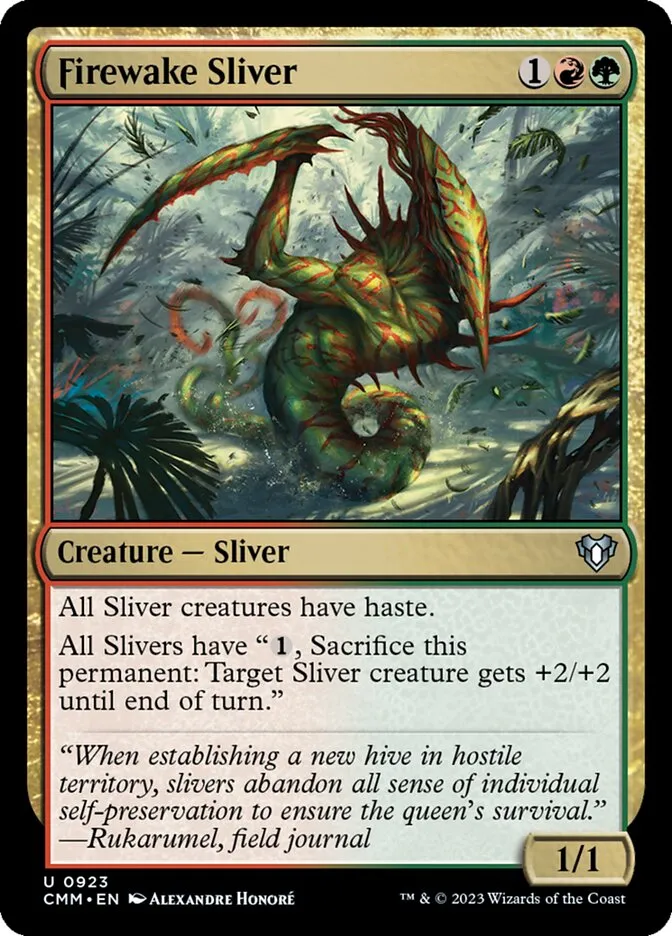 2023 Commander Masters Firewake Sliver uncommon #923 uncommon card image