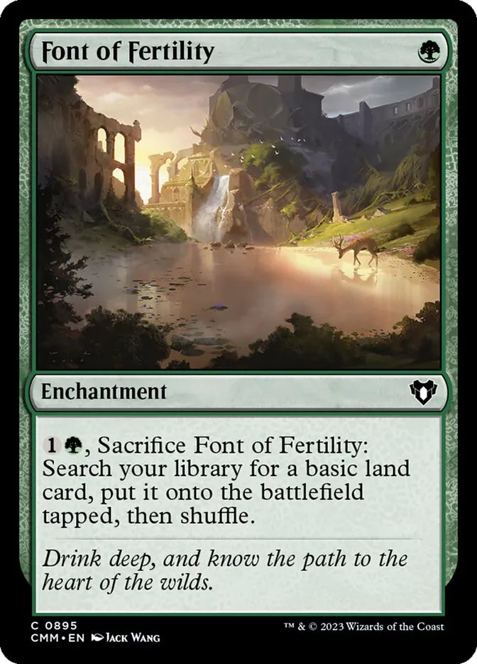 2023 Commander Masters Font of Fertility #895 common card image