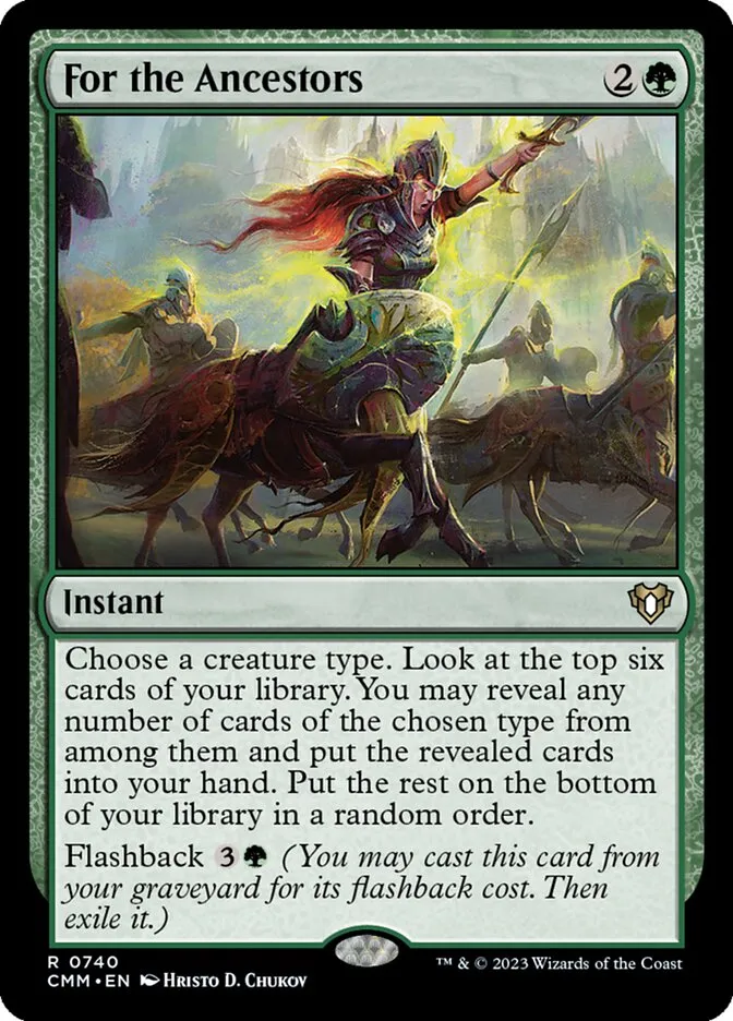 2023 Commander Masters For the Ancestors #740 rare card image