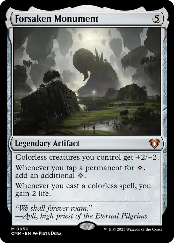 2023 Commander Masters Forsaken Monument #950 mythic card image