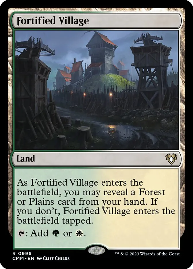 2023 Commander Masters Fortified Village #996 rare card image