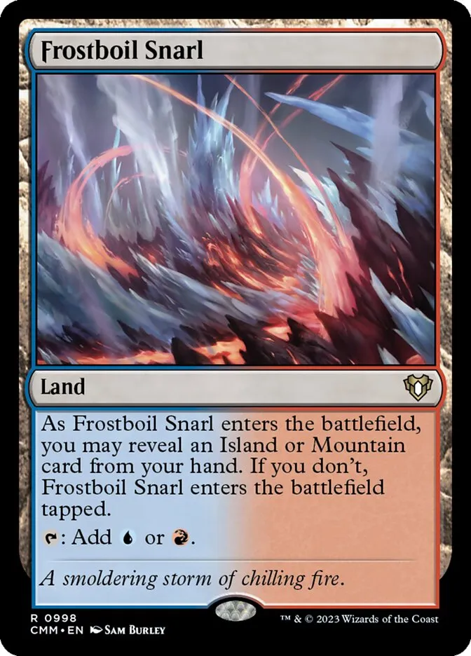 2023 Commander Masters Frostboil Snarl #998 rare card image