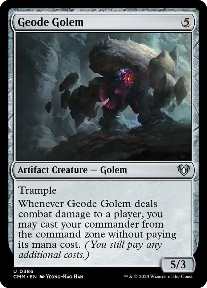 2023 Commander Masters Geode Golem #386 uncommon card image