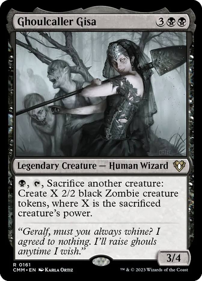 2023 Commander Masters Ghoulcaller Gisa #161 rare card image