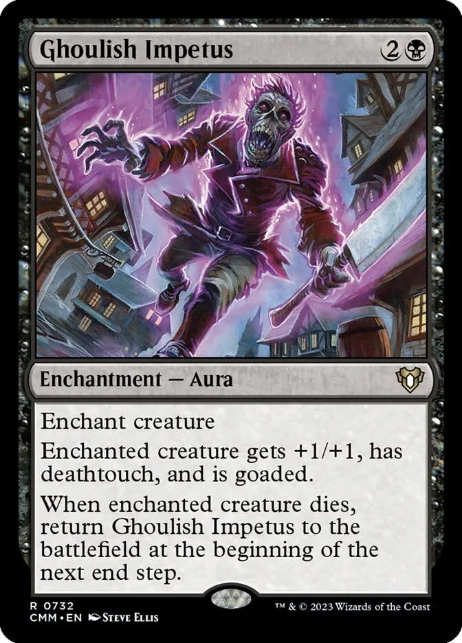 2023 Commander Masters Ghoulish Impetus #732 rare card image