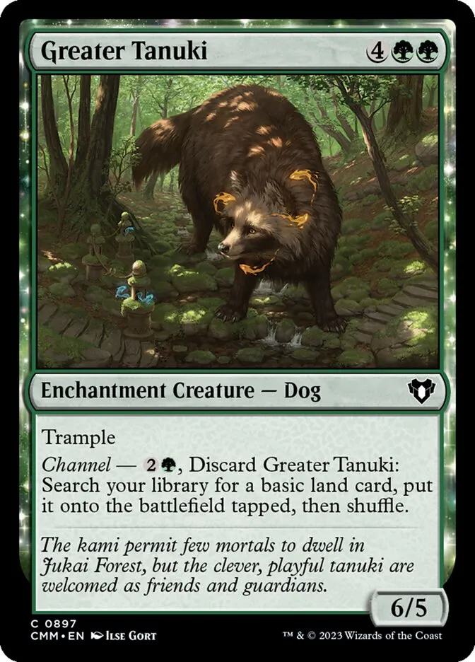 2023 Commander Masters Greater Tanuki common #897 common card image