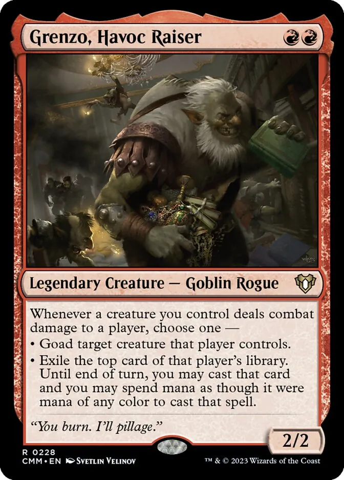 2023 Commander Masters Grenzo, Havoc Raiser #228 rare card image