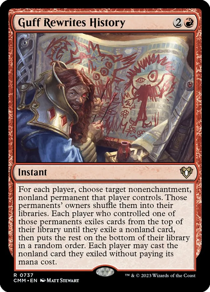 2023 Commander Masters Guff Rewrites History #737 rare card image