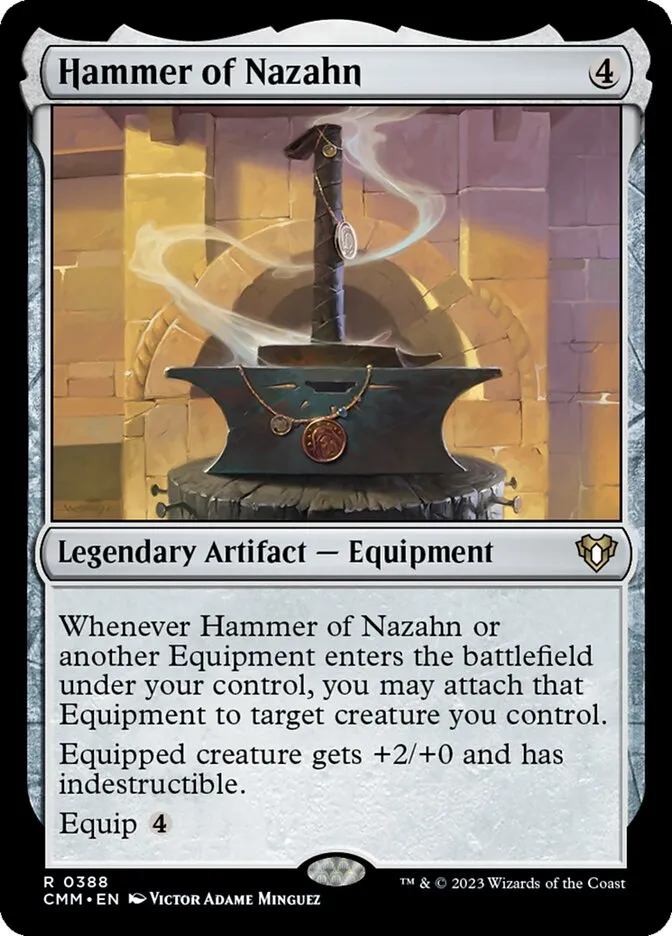2023 Commander Masters Hammer of Nazahn #388 rare card image